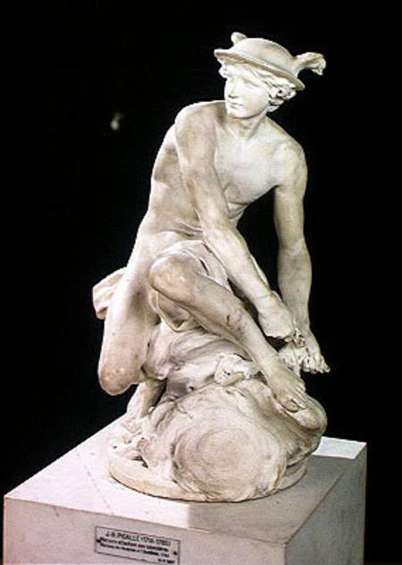 Mercury Attaching his Winged Sandals a Jean-Baptiste Pigalle