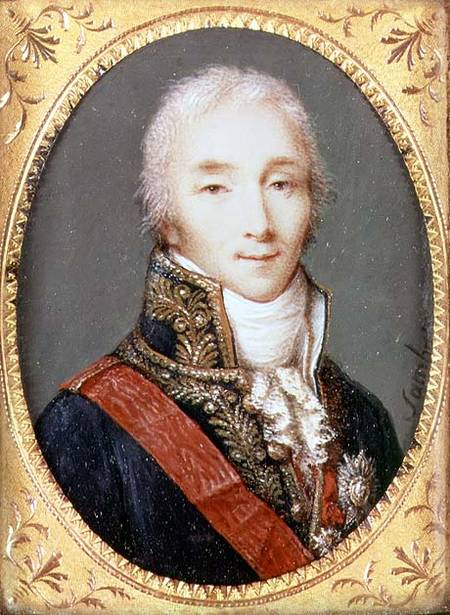 Miniature of Joseph Fouche (1759-1820) Duke of Otranto a Jean Baptiste Sambat