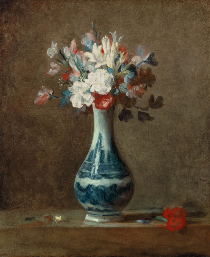 A Vase of Flowers a Jean-Baptiste Siméon Chardin