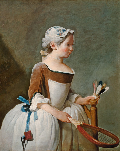 The girl with the shuttlecock a Jean-Baptiste Siméon Chardin