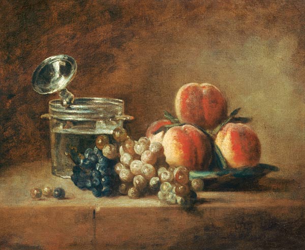 Crystal Bowl, Fruit a Jean-Baptiste Siméon Chardin