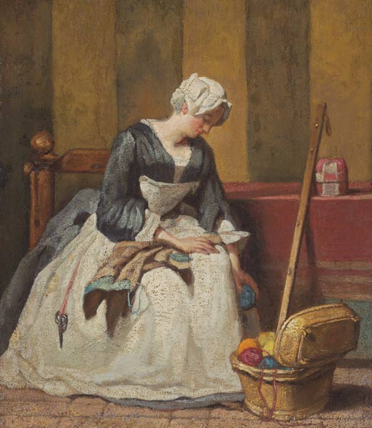 the stitching woman a Jean-Baptiste Siméon Chardin