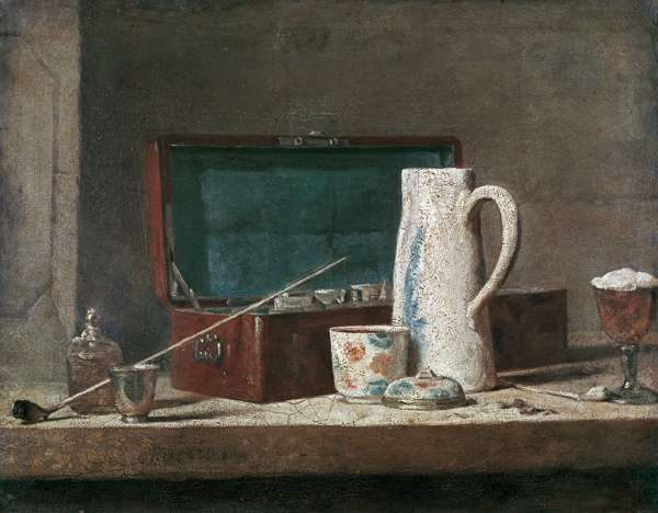 Chardin / Tobacco accessories / Painting a Jean-Baptiste Siméon Chardin