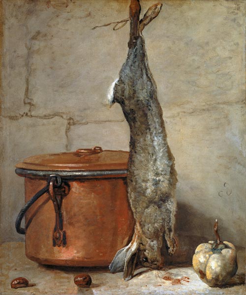 Rabbit and Copper Pot c.1739-40 a Jean-Baptiste Siméon Chardin