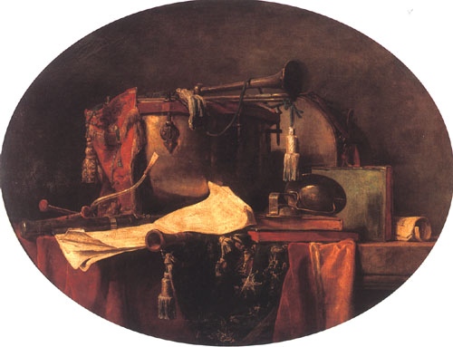 The attributes of military music a Jean-Baptiste Siméon Chardin