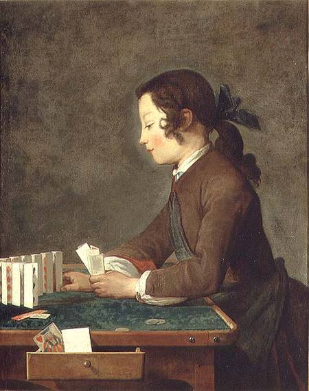Boy Building a Castle of Cards a Jean-Baptiste Siméon Chardin