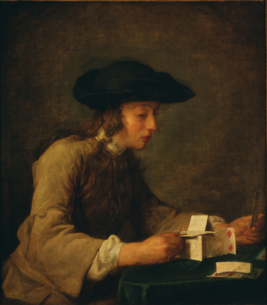 Chardin / The House of Cards / c. 1737 a Jean-Baptiste Siméon Chardin