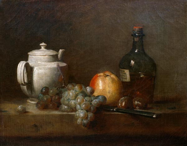 Chardin / White Teapot / Still Life a Jean-Baptiste Siméon Chardin