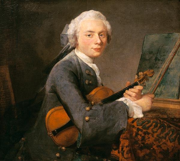 Portrait of the Charles Godefroy with violin a Jean-Baptiste Siméon Chardin