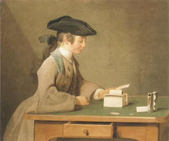 the house of cards a Jean-Baptiste Siméon Chardin