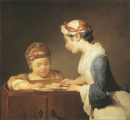 the small schoolmarm a Jean-Baptiste Siméon Chardin