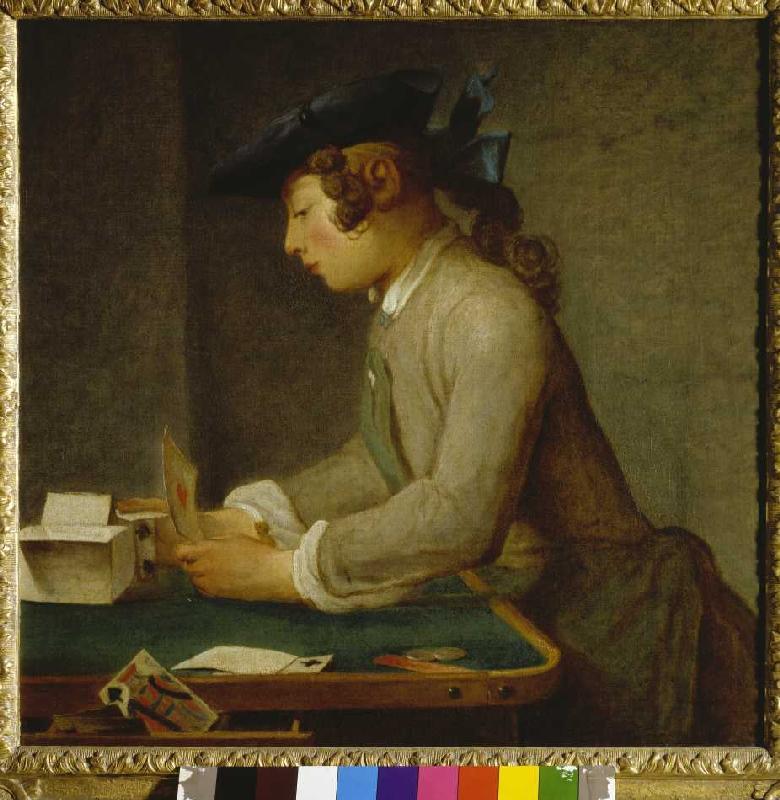 The house of cards. a Jean-Baptiste Siméon Chardin