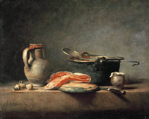 Kitchen still-life a Jean-Baptiste Siméon Chardin