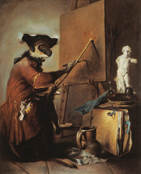 Le singe peintre a Jean-Baptiste Siméon Chardin