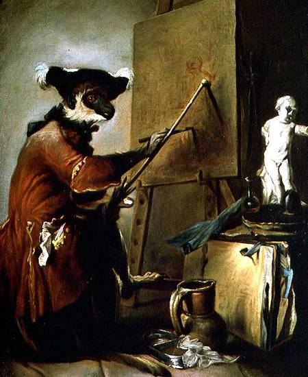 The Monkey Painter a Jean-Baptiste Siméon Chardin