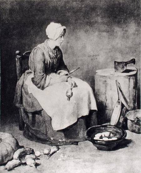 La Ratisseuse (Woman Paring Turnips) a Jean-Baptiste Siméon Chardin