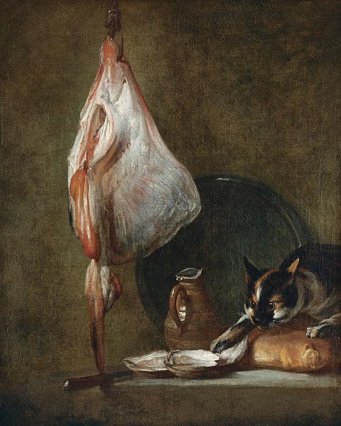 Still Life With Cat and Rayfish a Jean-Baptiste Siméon Chardin