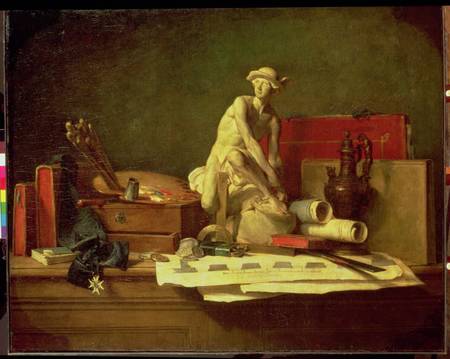 Still Life with the Attributes of the Arts a Jean-Baptiste Siméon Chardin
