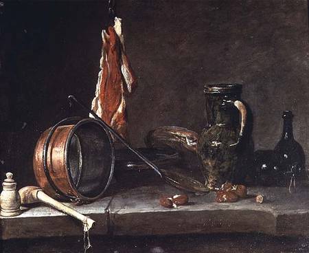 Still life: Feast Day Menu a Jean-Baptiste Siméon Chardin