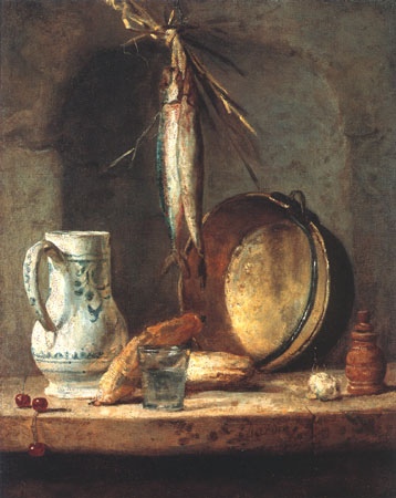 Still life with a jug a Jean-Baptiste Siméon Chardin