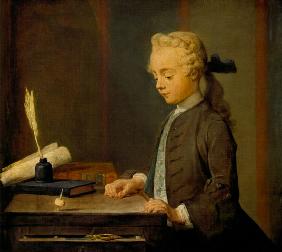 Le portrait du fils de M.Godefroy, joailier, applique a voir tourner un toton, dit aussi L'enfant au