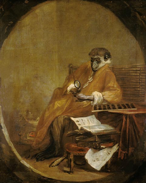 Le singe antiquaire a Jean-Baptiste Siméon Chardin
