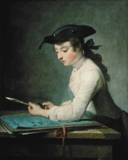The Young Draughtsman a Jean-Baptiste Siméon Chardin