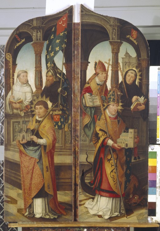 Saint Trudo and Saint Guillaume. Two side panels of the Triptych a Jean Bellegambe