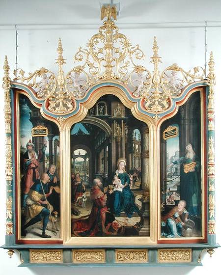 Triptych of the Adoration of the Infant Christ a Jean Bellegambe