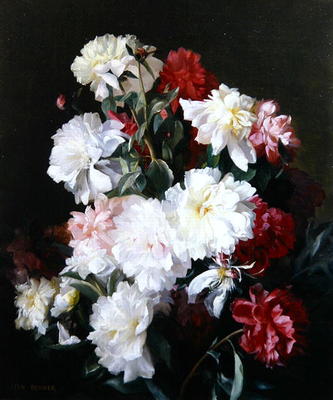 Still Life of Flowers (oil on canvas) a Jean Benner