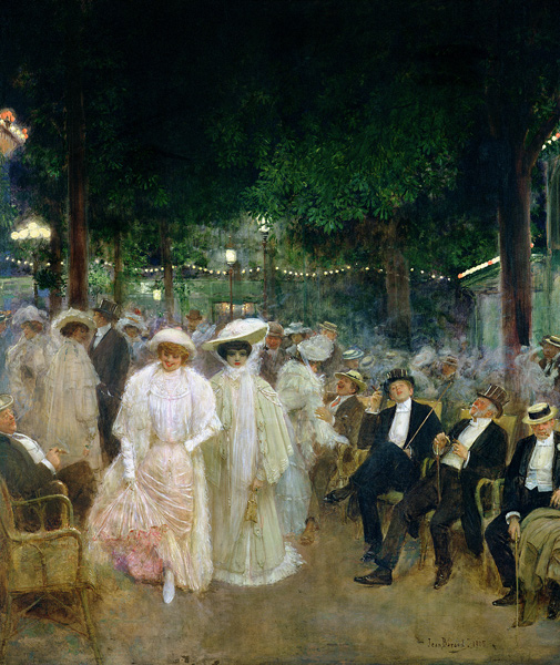 The Gardens of Paris, or The Beauties of the Night, 1905 (oil on canvas) a Jean Beraud