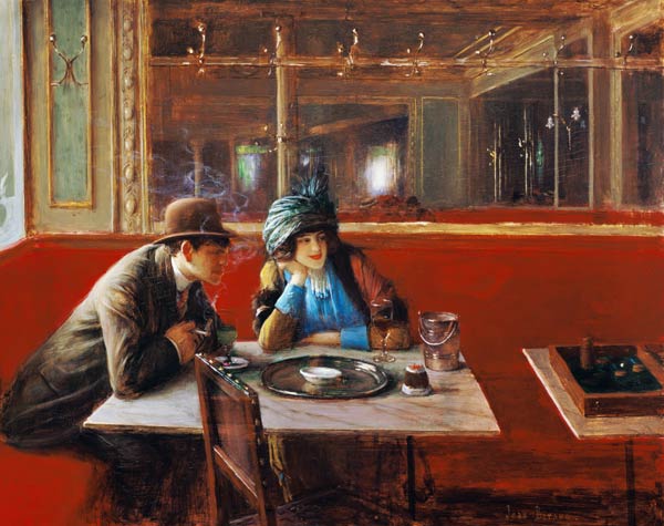 At the Cafe a Jean Beraud