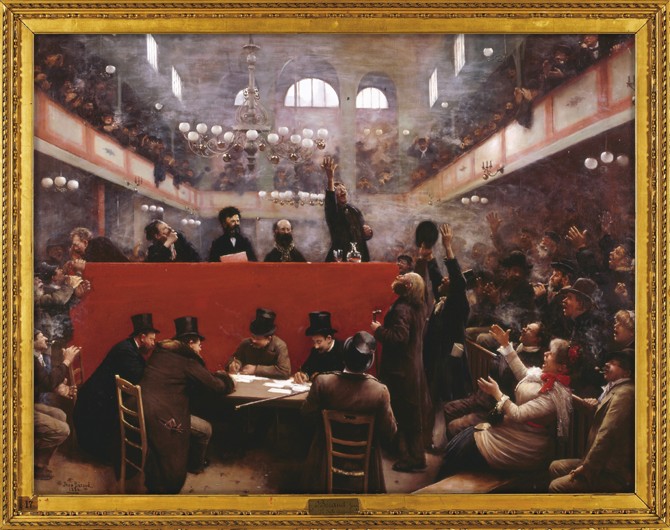 At the Graffard Meeting Hall (Réunion à la salle Graffard) a Jean Beraud