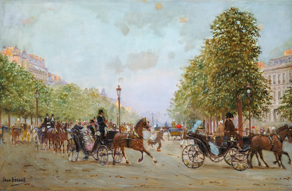 The Promenade on the Champs-Elysees (oil on canvas) a Jean Beraud