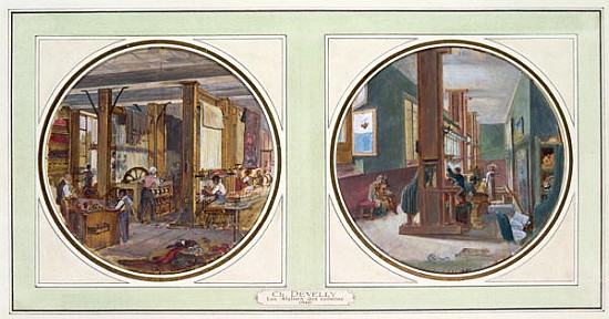 The Gobelins Workshop, 1840 (see also 176257) a Jean-Charles Develly