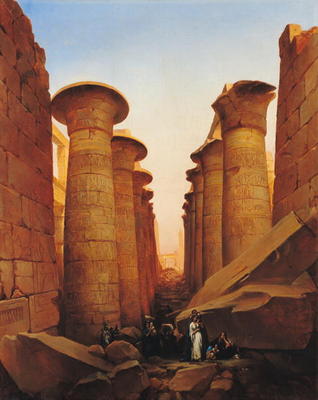 The Great Temple of Amun at Karnak (oil on canvas) a Jean Charles Langlois