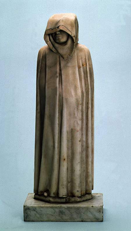 Mourner sculpture from the tomb of Duc Jean de Berry (1330-1416) a Jean  de Cambrai