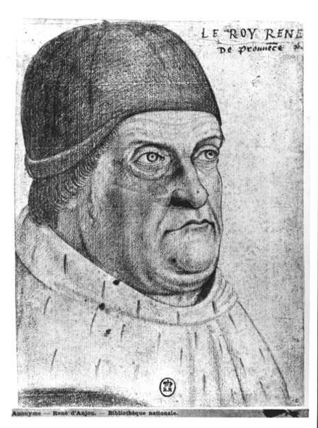 Portrait of Rene I (1409-80) Duke of Anjou a Jean de Court