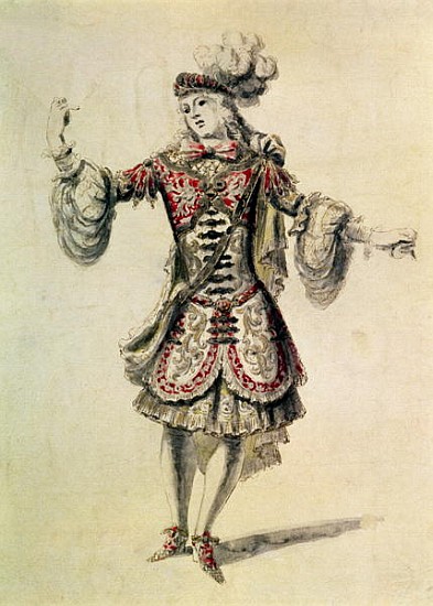 Costume design for a male dancer, c.1681 a Jean Derain