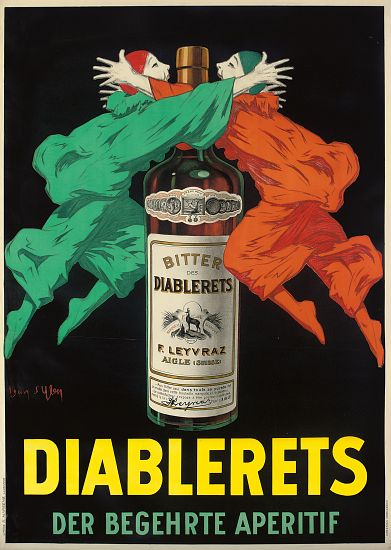 Advertising poster for the aperitif Diablerets a Jean D'Ylen