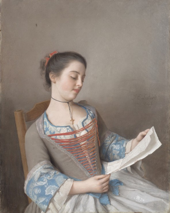 A girl reading (La liseuse) a Jean-Étienne Liotard