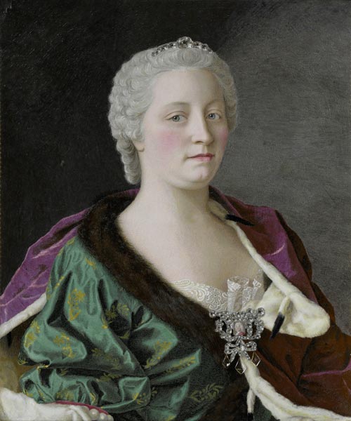 Portrait of Empress Maria Theresia of Austria (1717-1780) a Jean-Étienne Liotard