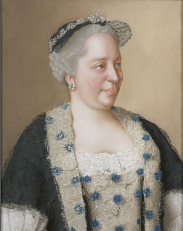 Portrait of Empress Maria Theresia of Austria (1717-1780) a Jean-Étienne Liotard