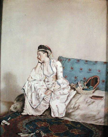 Portrait of Mary Gunning, Countess of Coventry a Jean-Étienne Liotard