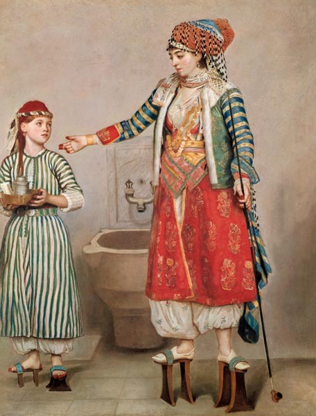Turkish Woman with her Slave a Jean-Étienne Liotard