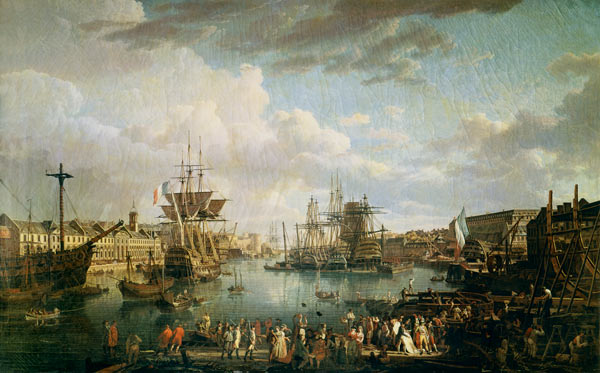 View of the Port at Brest a Jean-Francois Hue