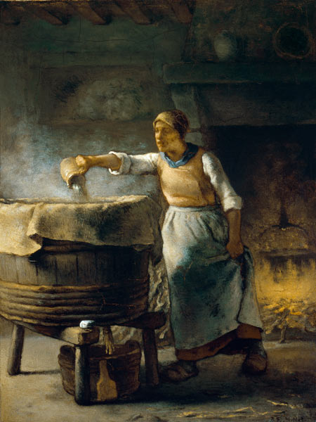 The washerwoman. a Jean-François Millet