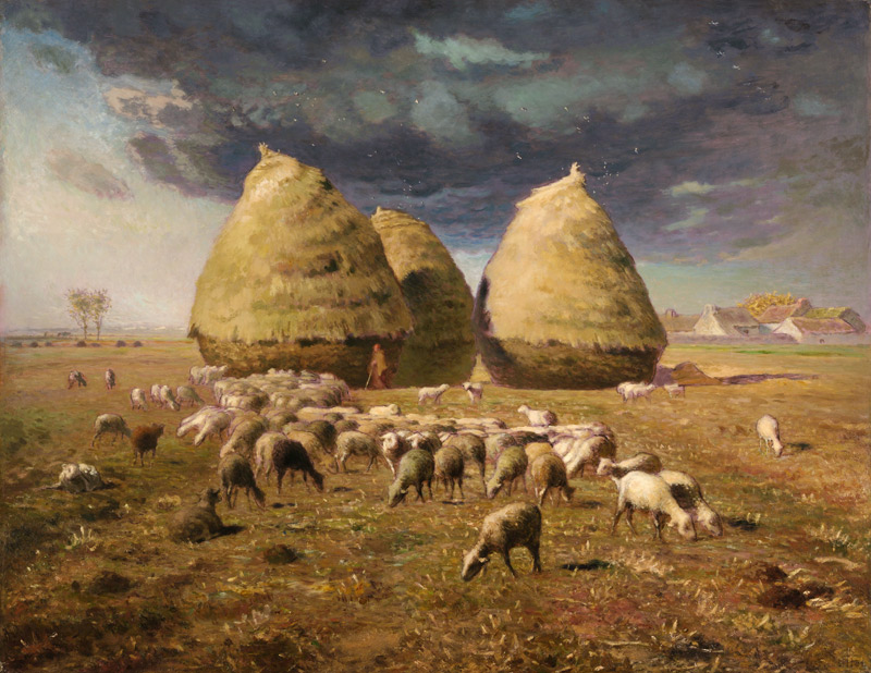 Autumn, the haystacks a Jean-François Millet
