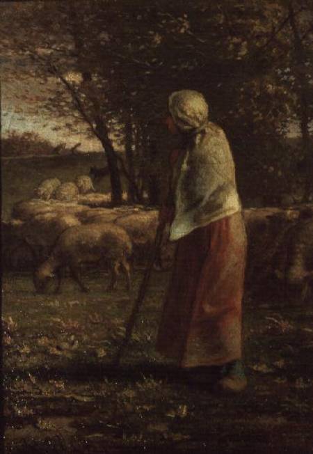 The Little Shepherdess a Jean-François Millet