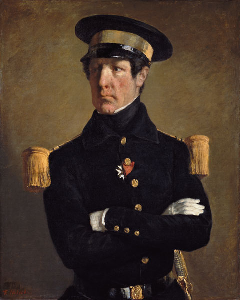 Pierre Claude Aimable Gachot, Naval Lieutenant, c. 1845 a Jean-François Millet